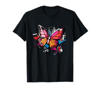 Papillon aux couleurs vives style graffiti T-Shirt