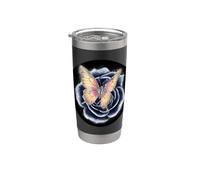 Papillon avec une magnifique reine des fleurs Gobelet isotherme en acier inoxydable double paroi