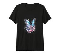 Papillon avec Une Magnifique Reine des Fleurs T-Shirt Haut de Gamme