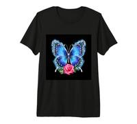 Papillon avec Une Magnifique Reine des Fleurs T-Shirt Haut de Gamme