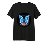 Papillon avec Une Magnifique Reine des Fleurs T-Shirt Haut de Gamme