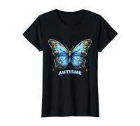 Papillon Bleu autisme Sensibilisation et Espoir T-Shirt Graphique avec Valeur