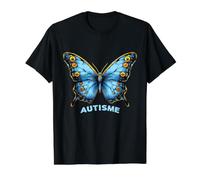 Papillon Bleu autisme Sensibilisation et Espoir T-Shirt Graphique avec Valeur