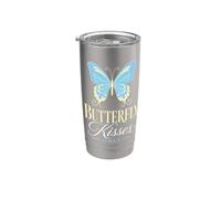Papillon Bleu - Baiser dInsecte - T-Shirt Gobelet isotherme en acier inoxydable double paroi