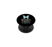 Papillon Bleu - Baiser dInsecte - T-Shirt PopSockets PopGrip Adhésif