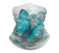 Papillon Bleu Clair Cache-Col Étanche À La Poussière Bandeaux Multifonctionnel Headwrap pour Cyclisme Extérieur Respirant Cache-Cou
