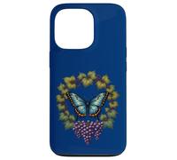 Papillon Bleu et Vigne de Raisin Diana Coque pour iPhone 13 Pro