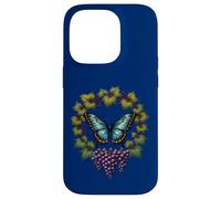 Papillon Bleu et Vigne de Raisin Diana Coque pour iPhone 14 Pro