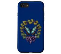 Papillon Bleu et Vigne de Raisin Diana Coque pour iPhone SE (2020) / 7/8