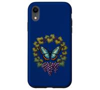 Papillon Bleu et Vigne de Raisin Diana Coque pour iPhone XR