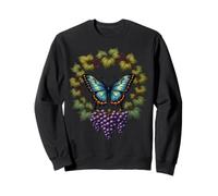 Papillon Bleu et Vigne de Raisin Diana Sweatshirt