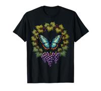 Papillon Bleu et Vigne de Raisin Diana T-Shirt