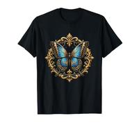 Papillon Bleu Ornement Baroque Ailes monarque T-Shirt