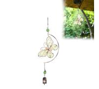 Papillon carillons,Wind chime, hanging luminous butterfly wind chime, creative design luminous iron butterfly wind chime,suitable for outdoor, indoor, garden, patio decoration