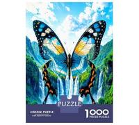 Papillon, Cascade 1000 Pièces Pack Puzzle Sérénité Tropicale Puzzle Classique Carton Épais - Ados 12-18 Ans, Logique, pour Les Amateurs De Puzzles 70x50cm/1000pcs