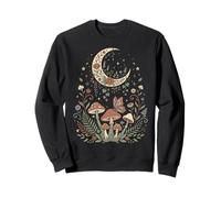 Papillon Champignons Lune Style Cottagecore Sweatshirt