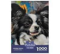 Papillon Chien 1000 Pieces Animation Puzzle en Papier Qualité Supérieure Jeu Cadeau Unique Adultes Enfants 38x26cm/1000pcs