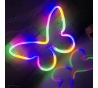 Papillon Coloré Led Néon Logo Pour Bar Club Salon Nuit Lumière Cadeau D'anniversaire Magasin Fenêtre Décoration Économie D'énergie Léger Et Facile À Transporter Et Éclairage De Camping