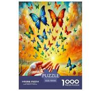 Papillon dans ma Main Puzzle 1000 Pièces pour Adultes Et Enfants Dès 14 Ans Jeux De Défi Jouets Éducatifs De Qualité Supérieure Décoration De La Maison 70x50cm/1000pcs