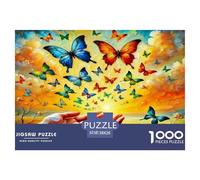Papillon dans ma Main Puzzle De 1000 Pièces pour Adultes Et Enfants Dès 14 Ans Jeu Cadeau Unique Divertissement Créatif Cadeau Classiques Décoration De La Maison 38x26cm/1000pcs