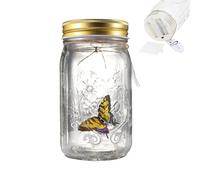 Papillon dans un bocal qui bouge, bocal en verre animé en forme de papillon alimenté par piles, décoration de forme vive pour la maison, les magasins, les marchés, la chambre d'enfant
