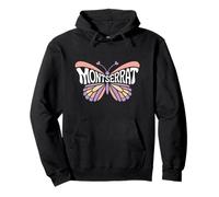 Papillon de Montserrat - Art personnalisé avec nom Mignon Sweat à Capuche