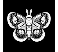 papillon de nuit de style bohème, univers mystérieux, ailes d'insectes Stickers muraux 38x50.7cm N'abîme pas le mur Blanc