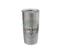 Papillon De Nuit Insectes Géométrie Sacrée Gobelet isotherme en acier inoxydable double paroi
