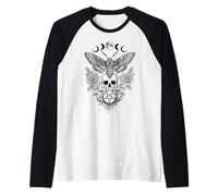 Papillon de Nuit Pentagramme Occultisme Design Mystique Manche Raglan