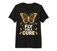 Papillon de Sensibilisation au Cancer chez l'enfant T-Shirt Haut de Gamme