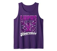 Papillon de Sensibilisation au Lupus Portant Un Ruban Violet Débardeur