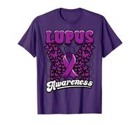 Papillon de Sensibilisation au Lupus Portant Un Ruban Violet T-Shirt