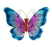 Papillon déco murale 21 x 25 cm - modèle Bleu BLEU G