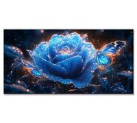 Papillon Diamond Painting Adulte Enfant 5D DIY Loisirs Créatifs Adultes Difficile Accessoires Inclus Fleur Broderie Diamant Painting kit Peinture Grand Format Strass Point de Croix 55x110cm y-6130