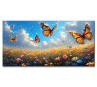 Papillon Diamond Painting Adulte Enfant 5D DIY Loisirs Créatifs Adultes Difficile Accessoires Inclus Fleur Broderie Diamant Painting kit Peinture Grand Format Strass Point de Croix 55x110cm y-6390