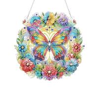 Papillon Diamond Painting Enfant 5D DIY Broderie Diamant Painting Pendentif, Papillon Kit Diamond Painting adulte Filles Peinture Diamant adulte Arts Craft pour Décoration Murale