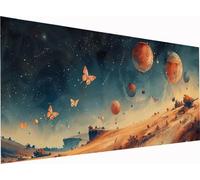 Papillon Diamond Painting Grand Format 90x45cm, 5D Diamond Painting Adulte MontgolfièRe, DIY Peinture Diamant Loisirs Créatifs Adultes, Diamant Point de Croix Kit pour Décoration Murale Maison 9-8391