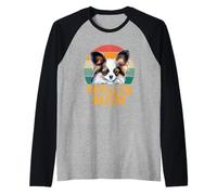 Papillon Dog Mom Retro Vintage Dogs My Cardio Dog Lovers Manche Raglan