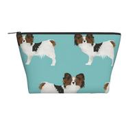 Papillon Dogs Chien épagneul Jouet Mignon, Trousse de Toilette Trousse de Maquillage Sac à cosmétiques Trousse de Toilette de Voyage Portable