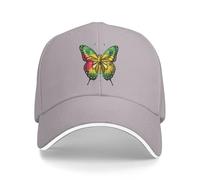 Papillon Drapeau De Sao Tomé-Et-Principe Unisexe Chapeau À Bord Plat Légère Trucker Cap Réglable Sunhat Chapeau for Été Tennis pour Running