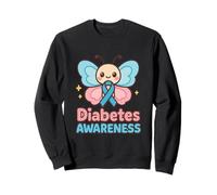 Papillon drôle de Type 1 Sensibilisation au diabète T1D Maman diabétique Sweatshirt
