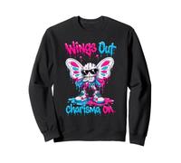 Papillon drôle personnalité Sociale Ailes Dehors charisme sur Sweatshirt