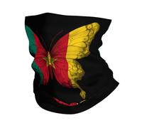 Papillon du Drapeau du Cameroun Unisexe Protection du Visage Anti-Solaire Bandeau Magique Headwrap pour Homme Course À Pied Jogging