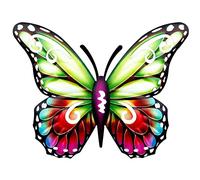 Papillon en Métal en Fer Forgé Fait À La Main, Artisanat d'art en Métal Papillon, Signe Sculpture D'ornement À Suspendre Au Mur Papillon, Autocollants Muraux Artisanat d'art en Argent