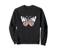 Papillon en Saule - Art personnalisé avec nom Mignon Sweatshirt