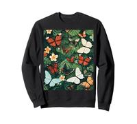 Papillon Et Fleur Nature Imprimée Sweatshirt