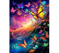 Papillon Fantaisie Puzzle 120 Pièces pour Adultes, Puzzle Impossible, Puzzles Classique pour Adulte, Puzzles Coloré Jeu de Famille et Team Building