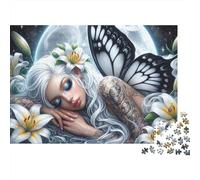 Papillon fée Moonlight 1000 Pièces Puzzle Adulte Papier Recy nti-Stress Détente pour Adolescents 14+ Facile À Assembler sans Reflets 38x26cm/1000pcs