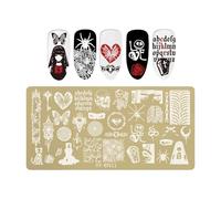 Papillon Fleur Bowknot Nail Art Stamp Plate Acier Inoxydable Accessoire de Gabarit pour Manucure Design Fleur Papillon Tampon à Ongles