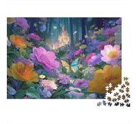 Papillon Fleur Château 1000 Pièces Mini Puzzle pour Adultes Décoration